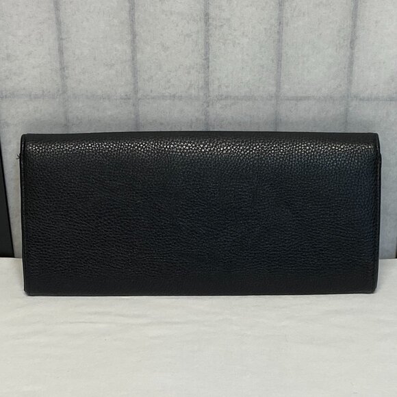 Charming Charlie Cutout Front Envelope Foldover Gold Chain Clutch Bag Black NWT - Picture 2 of 7